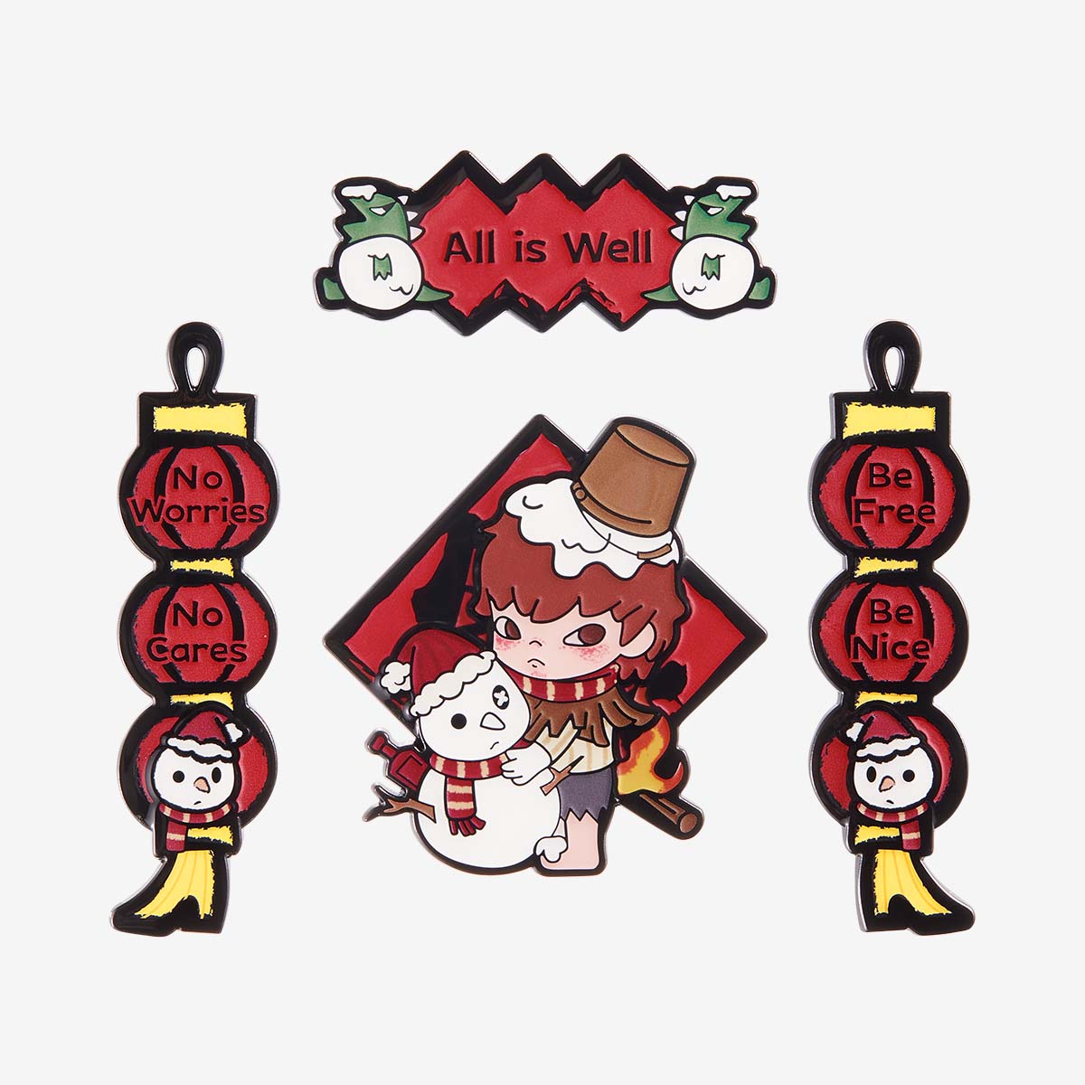 【Sale】Wealthy Snake's New Year Celebration Series-Mini Spring Couplets Fridge Magnet B