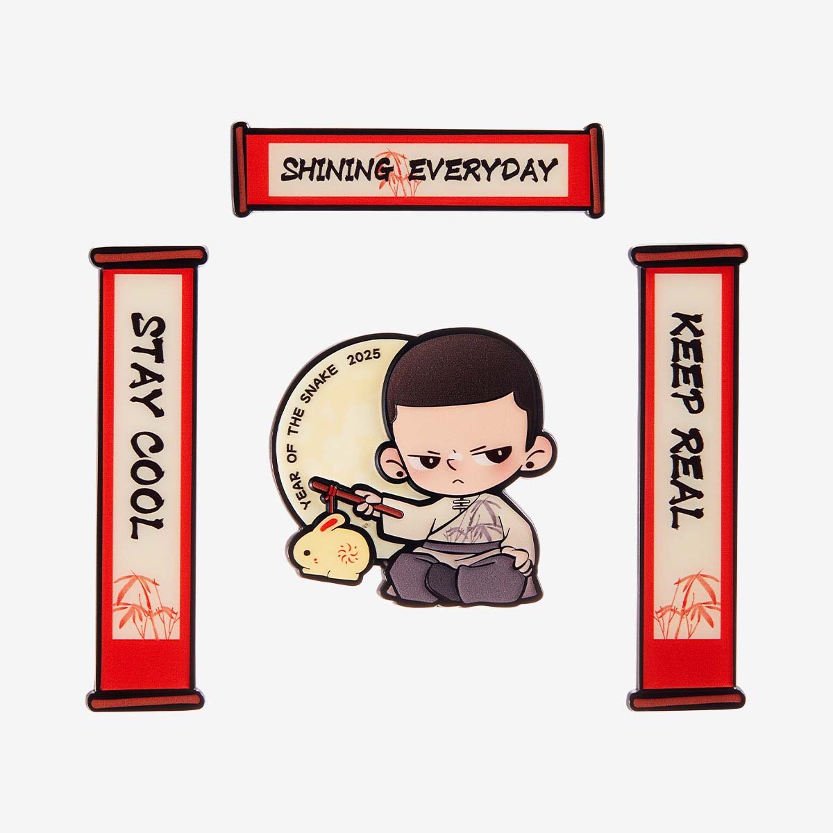 【Sale】Wealthy Snake's New Year Celebration Series-Mini Spring Couplets Fridge Magnet B