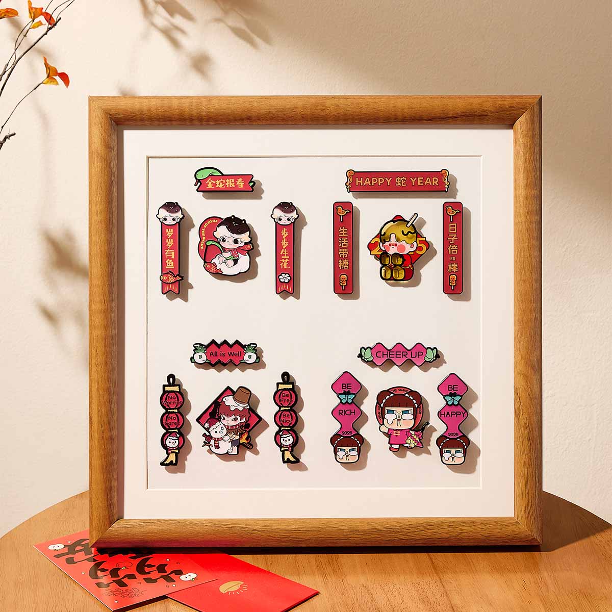 【Sale】Wealthy Snake's New Year Celebration Series-Mini Spring Couplets Fridge Magnet B