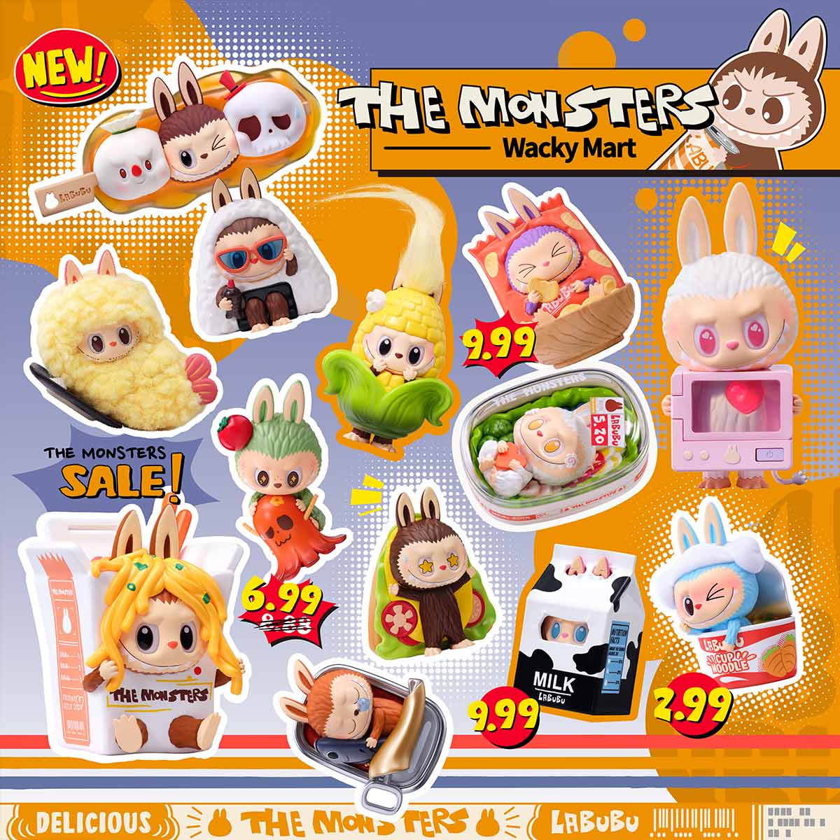 【Sale】THE MONSTERS Wacky Mart Series Blind Box Figures