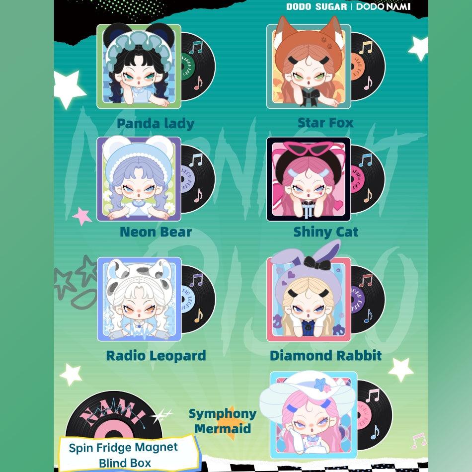 【Sale】DODO NAMI Midnight Disco Series Refrigerator Magnet Blind Box【DODO Sugar】