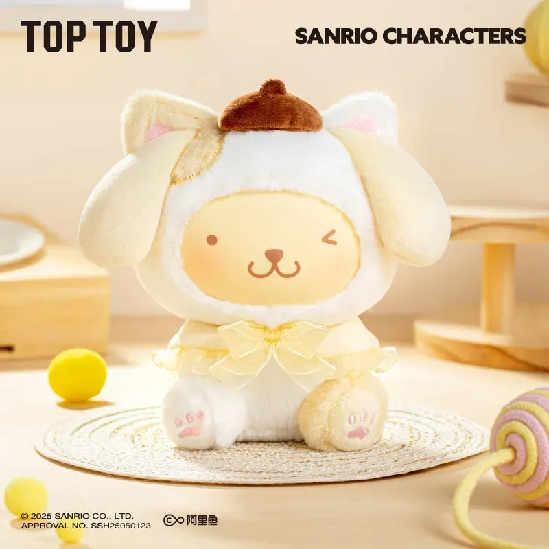 Sanrio Characters Play With Kittens Series Plush Pendant Blind Box【TOP TOY】