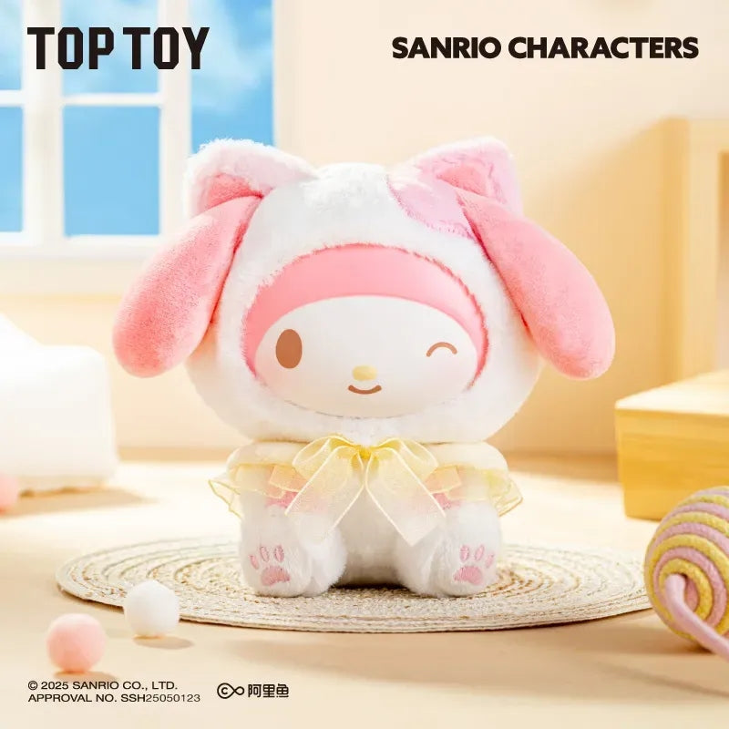 Sanrio Characters Play With Kittens Series Plush Pendant Blind Box【TOP TOY】