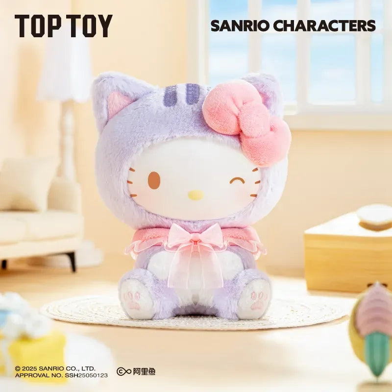 Sanrio Characters Play With Kittens Series Plush Pendant Blind Box【TOP TOY】