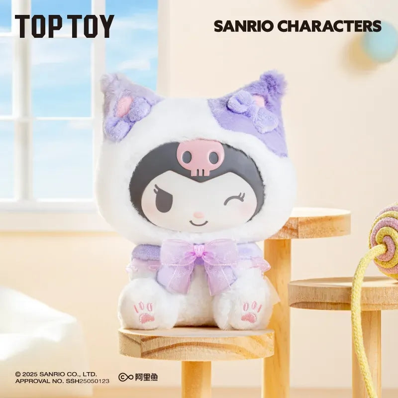 Sanrio Characters Play With Kittens Series Plush Pendant Blind Box【TOP TOY】