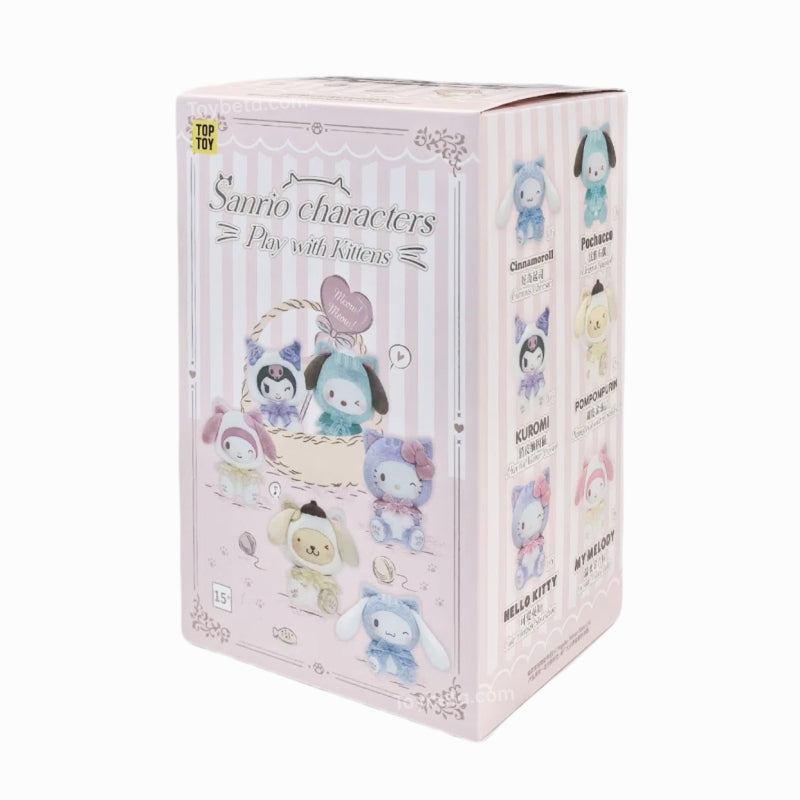 Sanrio Characters Play With Kittens Series Plush Pendant Blind Box【TOP TOY】