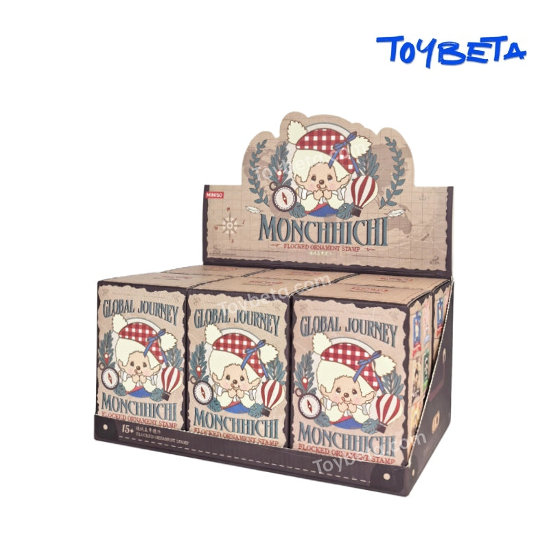 MONCHHCHI Global Journey Flocked Ornament Stamp Series Figures Blind Box
