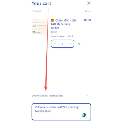 🎁 Claim Gift - $0 Gift Receiving Order