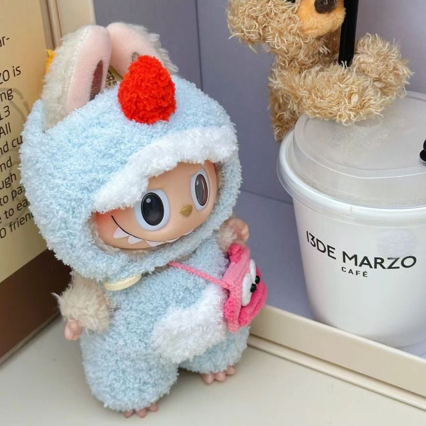 【Sale】17cm vinyl plush [Customized model clothes] Suitable Labubu Macaron Dolls