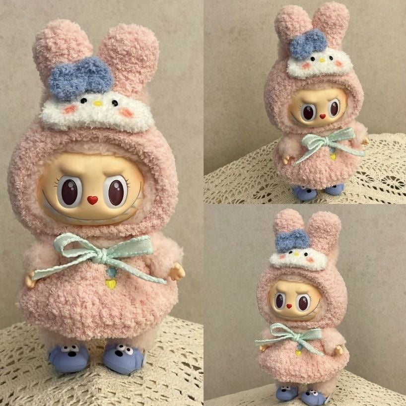 【Sale】17cm vinyl plush [Customized model clothes] Suitable Labubu Macaron Dolls