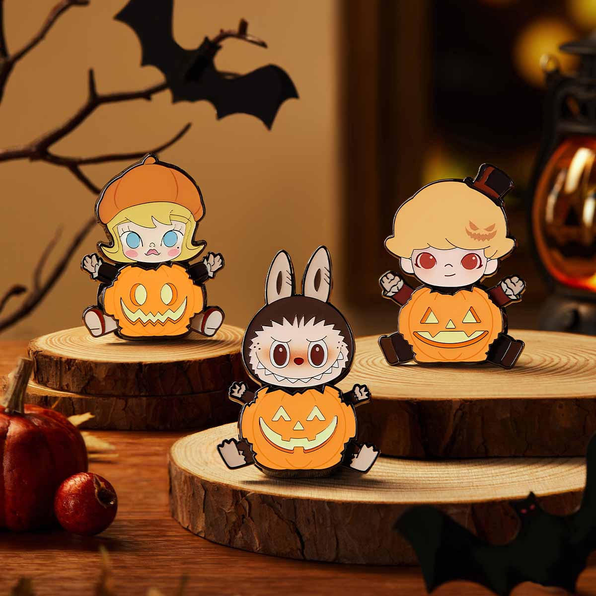 【Sale】Happy Halloween Party Series- Luminous Pumpkin Pendant [Pumpkin Fridge Magnet Badge