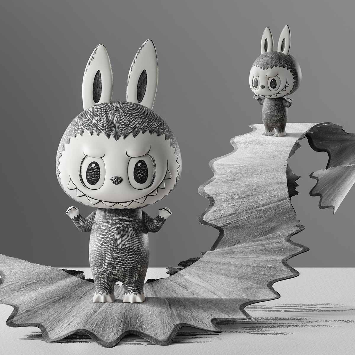 【Sale】MEGA LABUBU 400% Sketch