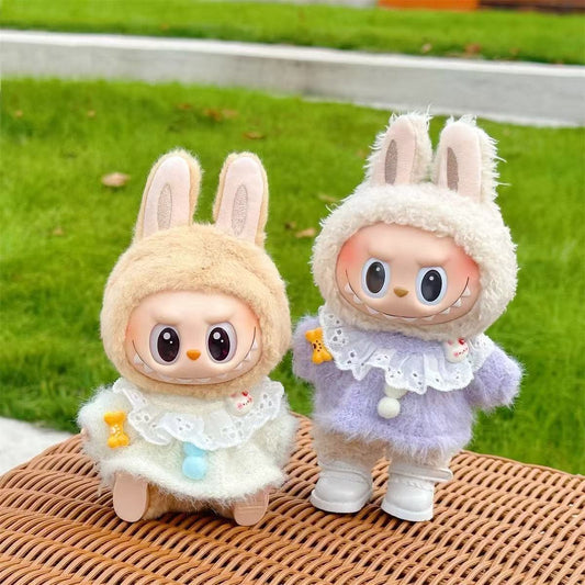 【Sale】17cm Sitting vinyl plush clothes for Dolls