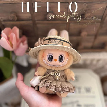 【Sale】17cm Sitting vinyl plush clothes for Dolls