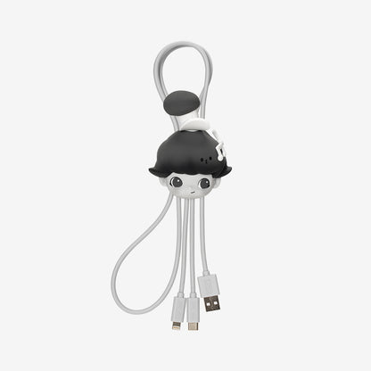 【Sale】DIMOO WORLD Series-2 in 1 Cable Blind Box-Phone Case-Airpods Pro