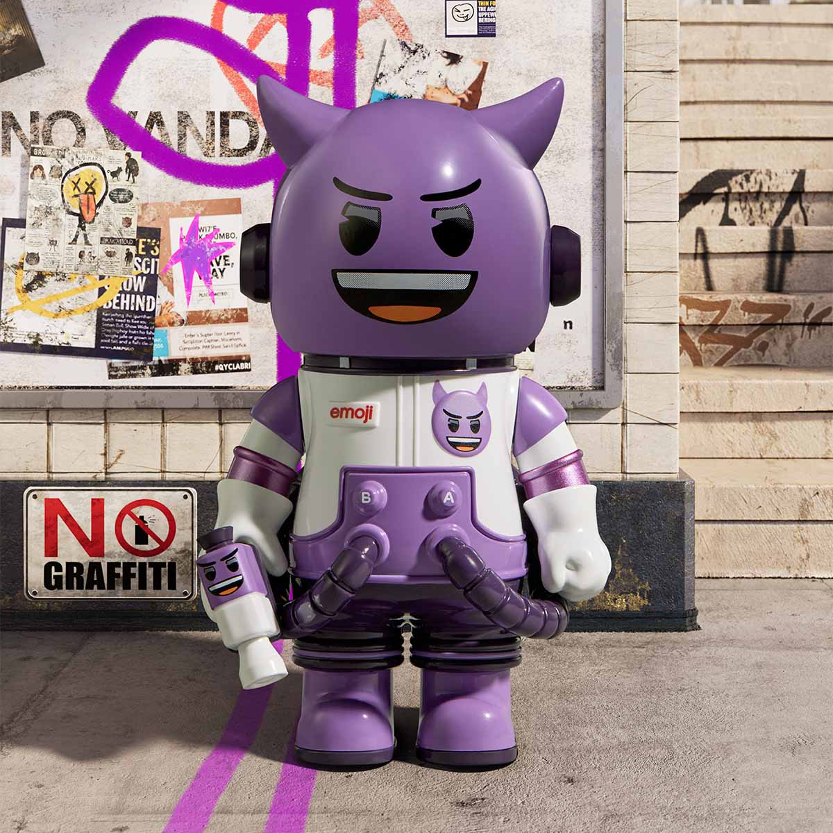 【Sale】MEGA SPACE MOLLY 100% × emoji™ Series