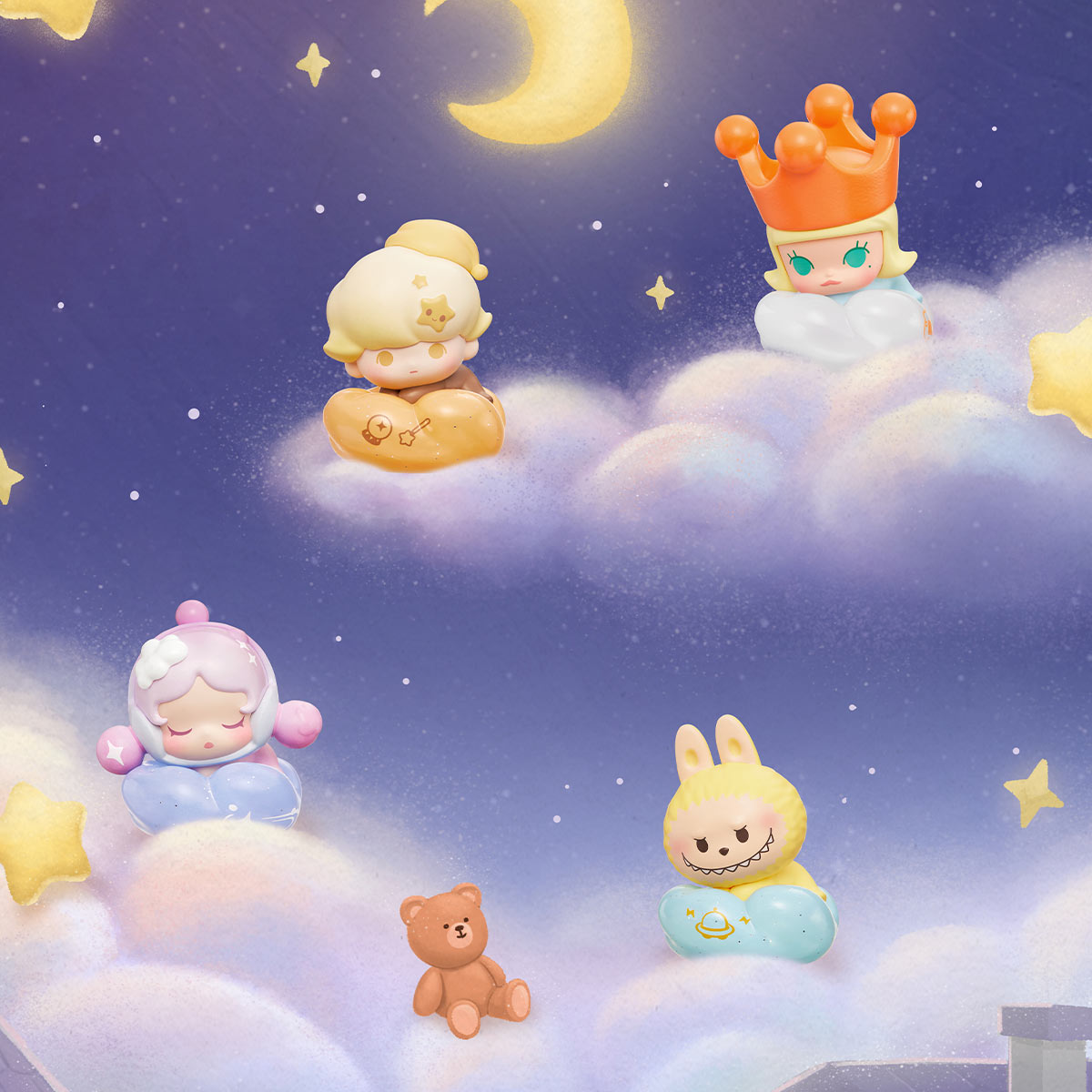 POP BEAN Goodnight,Night Sky Series-3PC