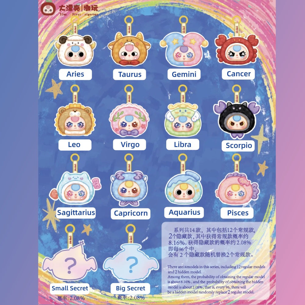 Baby Three 12 Constellations Series Plush Blind Box