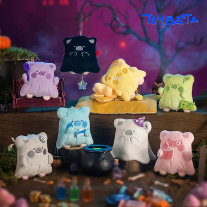 LuLu The Piggy Horror Story Series-Moody Boo Plush Keychain Blind Box【TOYZERO】