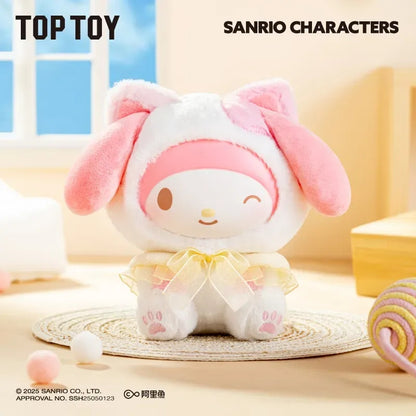 Sanrio Characters Play With Kittens Series Plush Pendant Blind Box【TOP TOY】