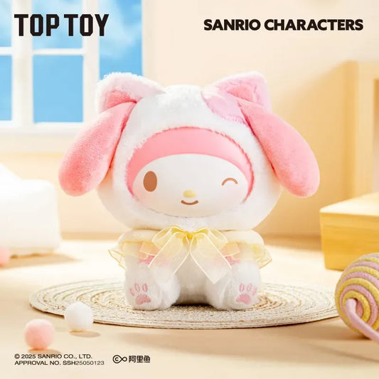 Sanrio Characters Play With Kittens Series Plush Pendant Blind Box【TOP TOY】