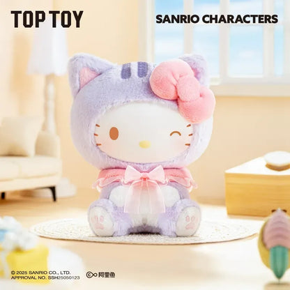 Sanrio Characters Play With Kittens Series Plush Pendant Blind Box【TOP TOY】