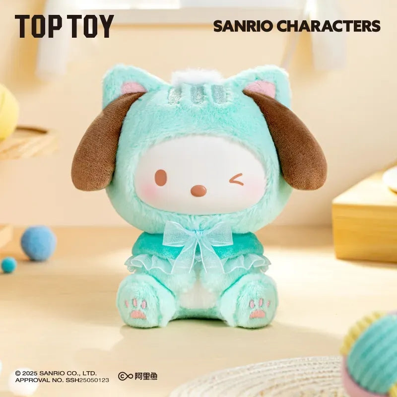 Sanrio Characters Play With Kittens Series Plush Pendant Blind Box【TOP TOY】
