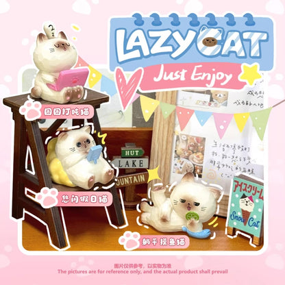 LAZY Cat Mystery Series Blind Box Mini Figures [Material: Resin]