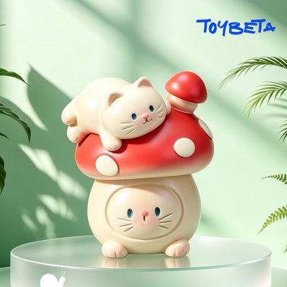 Mushroom Cat Emotional Forest Series Mini Figures Blind Box [Material: Resin]