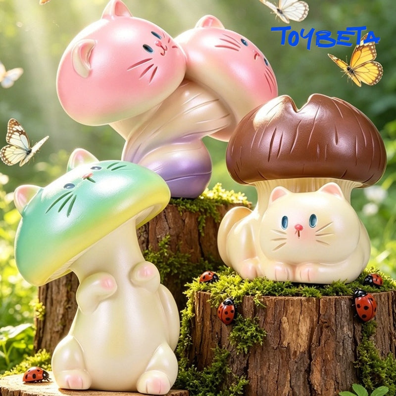 Mushroom Cat Emotional Forest Series Mini Figures Blind Box [Material: Resin]