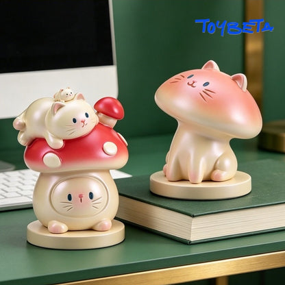 Mushroom Cat Emotional Forest Series Mini Figures Blind Box [Material: Resin]