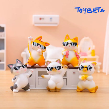Meow Meow Dance Crew Series Blind Box Mini Figures [Material: Resin]