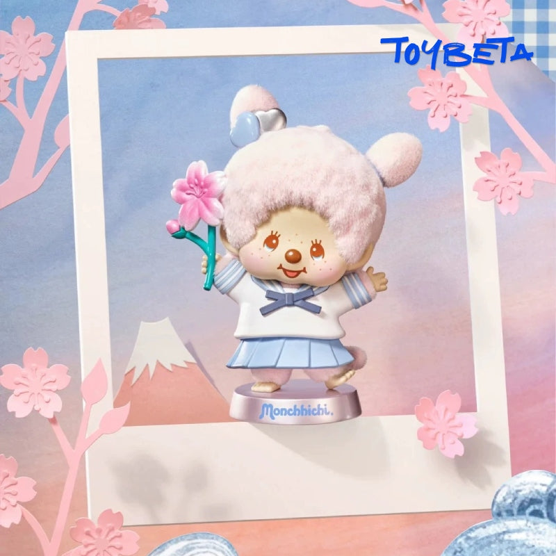 MONCHHCHI Global Journey Flocked Ornament Stamp Series Figures Blind Box