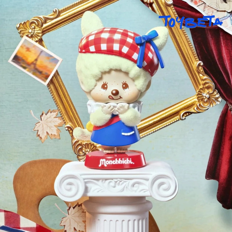 MONCHHCHI Global Journey Flocked Ornament Stamp Series Figures Blind Box