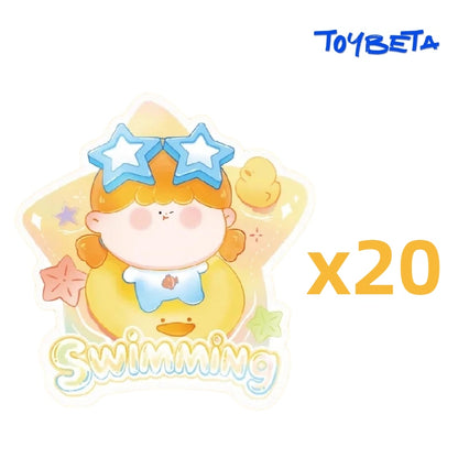 AMLLS Beach Swimming Circle Cute Granules Series Beans Blind Bag